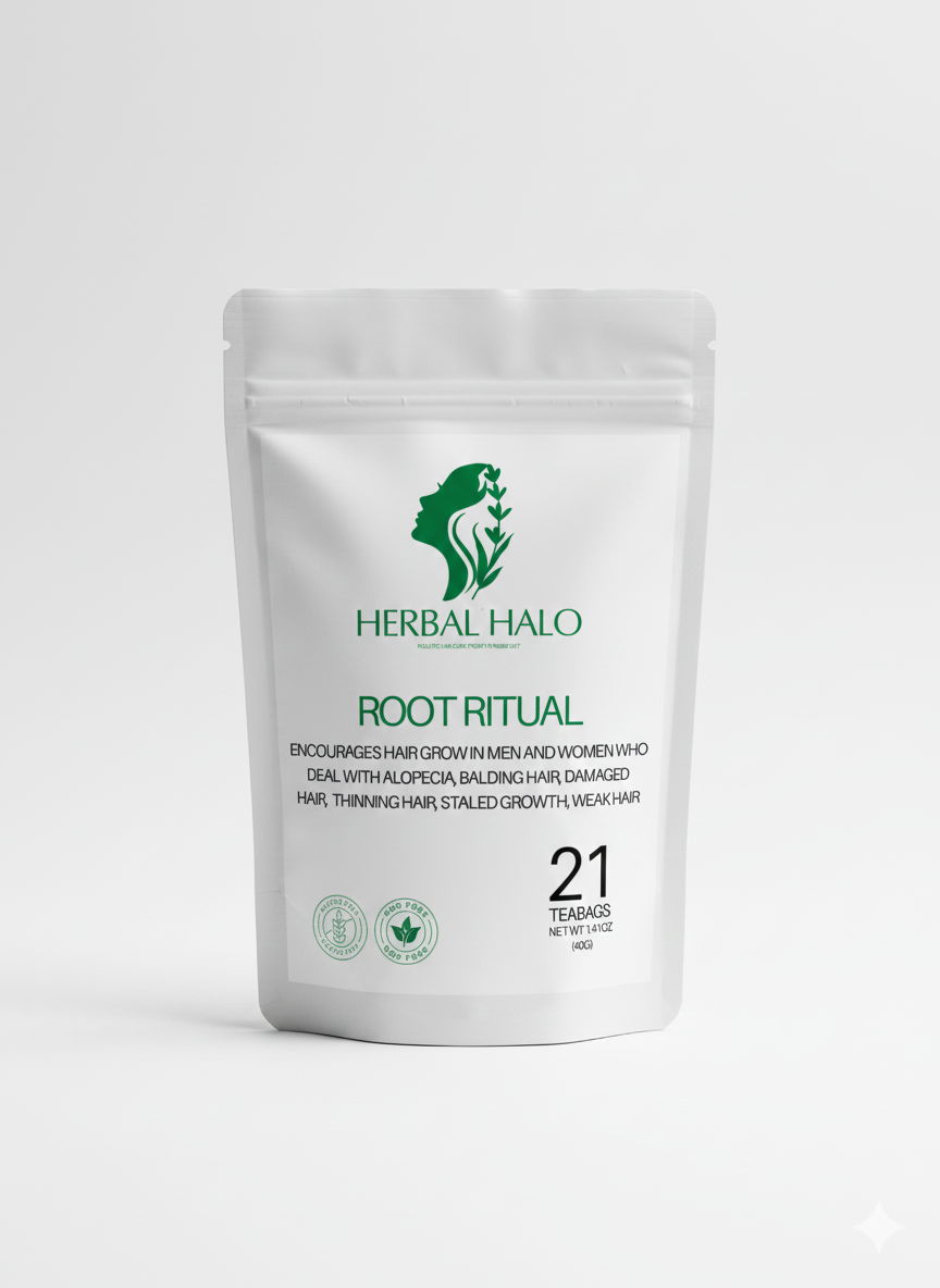 Root Ritual herbal tea pouch — 21 tea bags for hair nourishment and scalp circulation